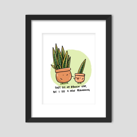 I see a new beginning Art Print