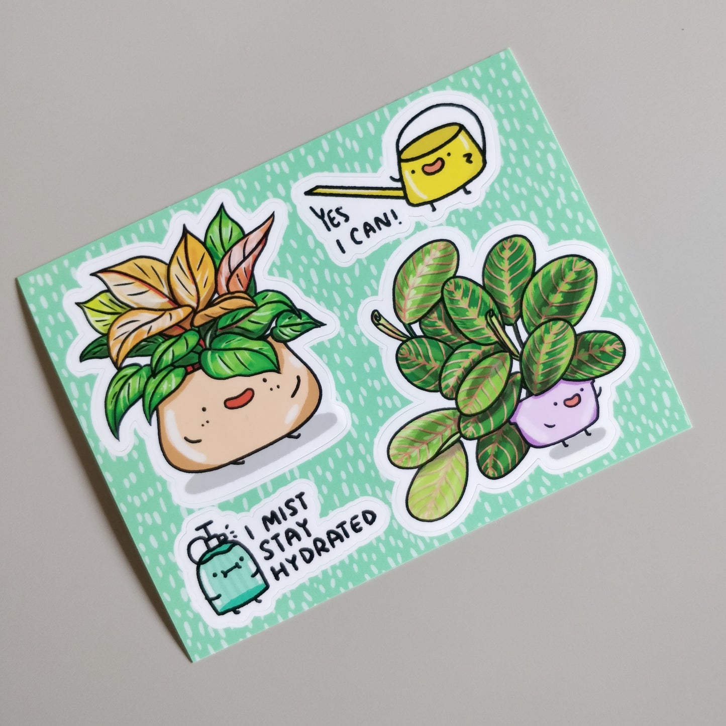 Orange Prince & Maranta Vinyl Sticker Sheet