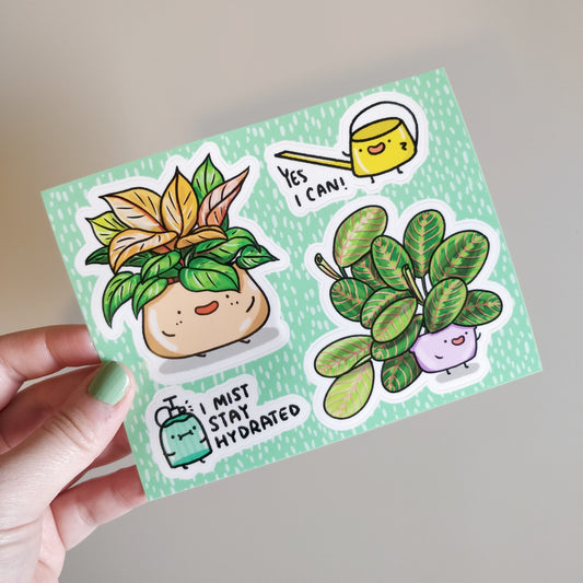Orange Prince & Maranta Vinyl Sticker Sheet