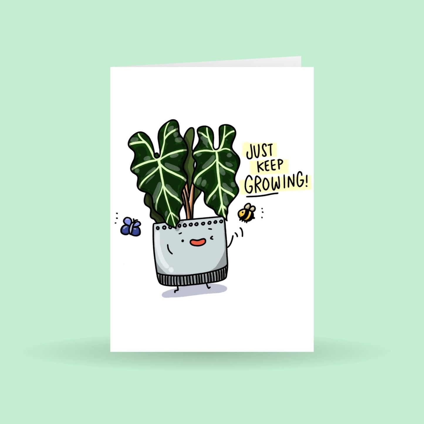 Just Keep Growing, Plant Greeting Card