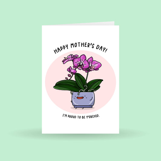 Orchid Plant Mother's Day Greeting Card
