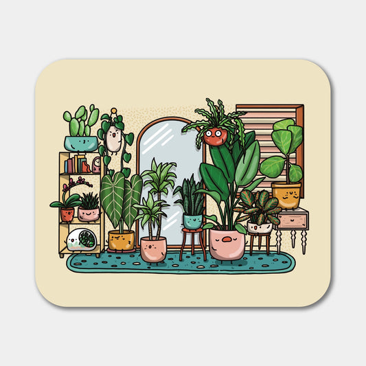 Surprised Fern Mouse Pad