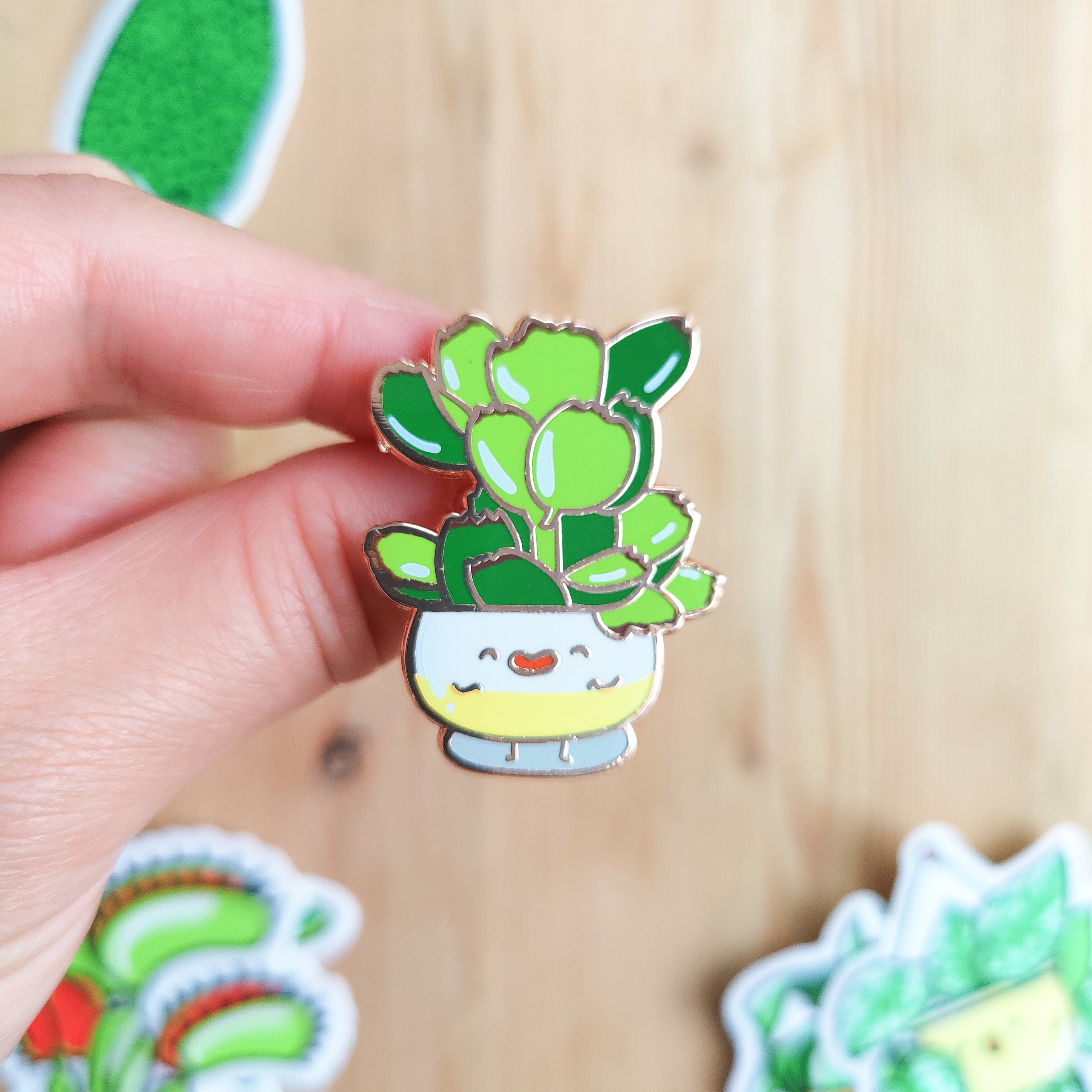 Bear Paw Succulent Enamel Pin Home By Faith 3383