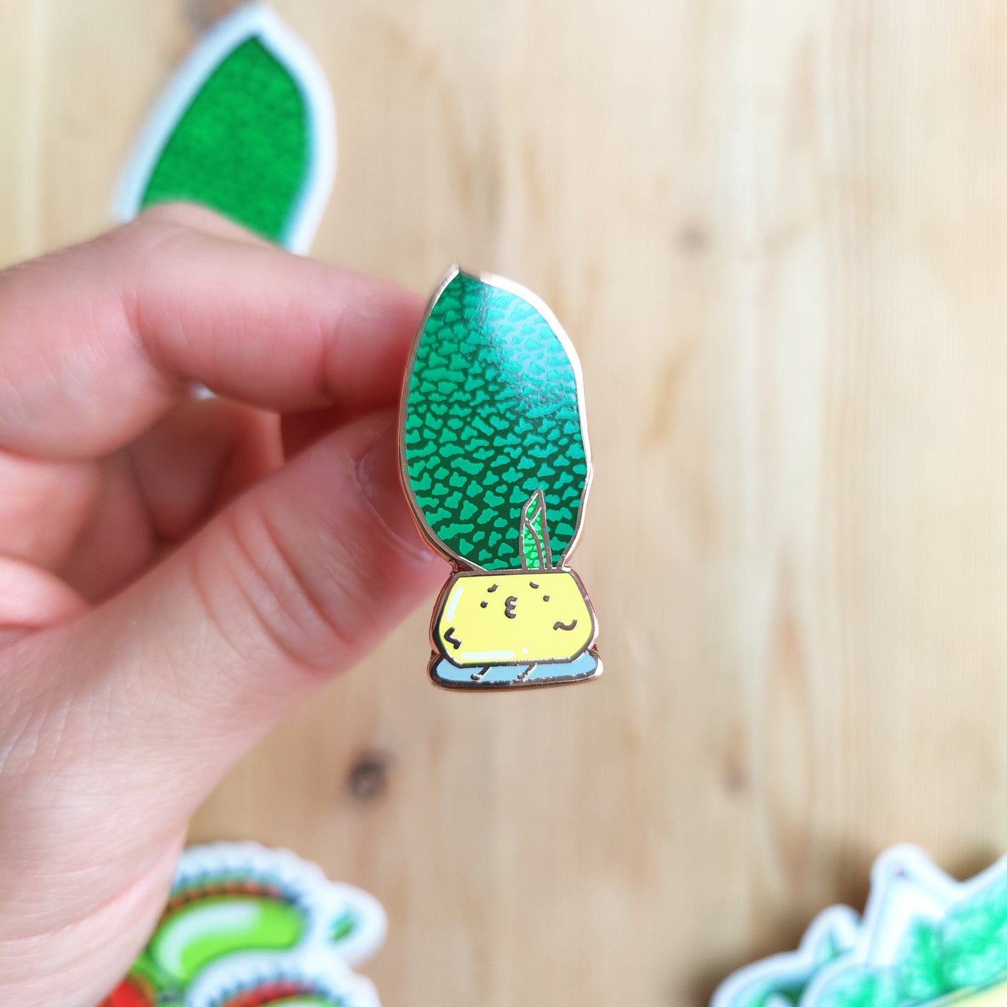 Whale Fin (Dracaena Masoniana) Enamel Pin