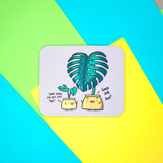 Monstera Father and Son Mouse Pad
