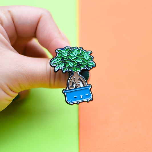 Ficus Ginseng Soft Enamel Pin