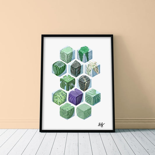 Leaf Cubes Poster