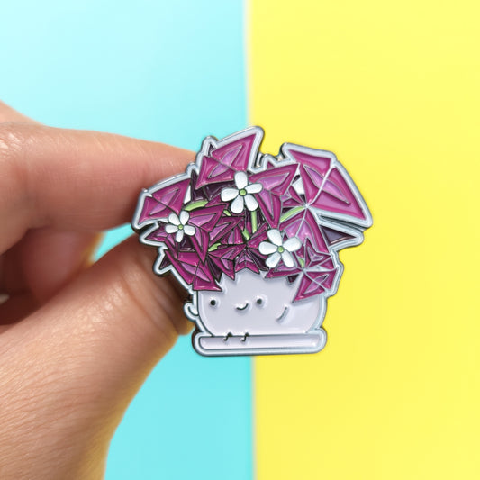 Oxalis Triangularis Soft Enamel Pin